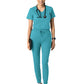 Women's Two-Pocket Tuck-In V-Neck Top - 6151 - Teal