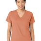 Women's Two-Pocket Tuck-In V-Neck Top - 6151 - Terra Cotta