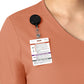 Women's Two-Pocket Tuck-In V-Neck Top - 6151 - Terra Cotta