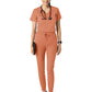 Women's Two-Pocket Tuck-In V-Neck Top - 6151 - Terra Cotta