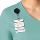 Women's Two-Pocket Tuck-In V-Neck Top - 6151 - Turquoise