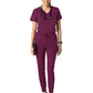 Women's Two-Pocket Tuck-In V-Neck Top - 6151 - Wine