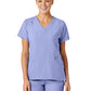 Women's Five-Pocket V-Neck Top - 6155 - Ceil Blue