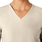 Women's Five-Pocket V-Neck Top - 6155 - Khaki
