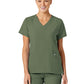 Women's Five-Pocket V-Neck Top - 6155 - Olive