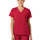 Women's Five-Pocket V-Neck Top - 6155 - Red