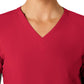 Women's Five-Pocket V-Neck Top - 6155 - Red
