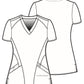 Women's Five-Pocket V-Neck Top - 6155 - Pewter