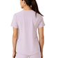 Women's Four-Pocket Hidden Zip V-Neck Top - 6234 - Pastel Lilac