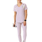 Women's Four-Pocket Hidden Zip V-Neck Top - 6234 - Pastel Lilac