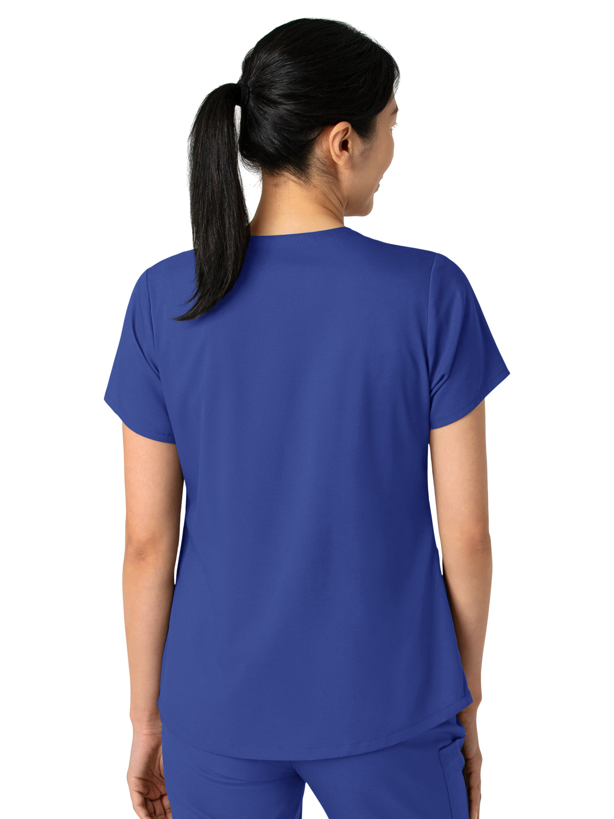 Women's 2-Pocket V-Neck Top - 6251 - Galaxy Blue