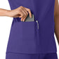 Women's 2-Pocket V-Neck Top - 6251 - Grape