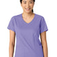 Women's 2-Pocket V-Neck Top - 6251 - Iris Purple