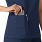 Women's 2-Pocket V-Neck Top - 6251 - Navy