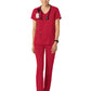 Women's 2-Pocket V-Neck Top - 6251 - Red