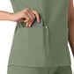Women's 2-Pocket V-Neck Top - 6251 - Sage