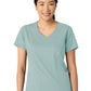 Women's 2-Pocket V-Neck Top - 6251 - Sky Blue
