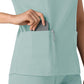 Women's 2-Pocket V-Neck Top - 6251 - Sky Blue