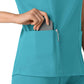 Women's 2-Pocket V-Neck Top - 6251 - Teal