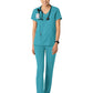 Women's 2-Pocket V-Neck Top - 6251 - Teal