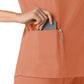 Women's 2-Pocket V-Neck Top - 6251 - Terra Cotta