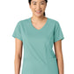 Women's 2-Pocket V-Neck Top - 6251 - Turquoise