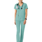 Women's 2-Pocket V-Neck Top - 6251 - Turquoise