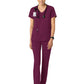Women's 2-Pocket V-Neck Top - 6251 - Wine
