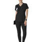 Women's Four-Pocket Flex-n-Reach V-Neck Raglan Top - 6259 - Black