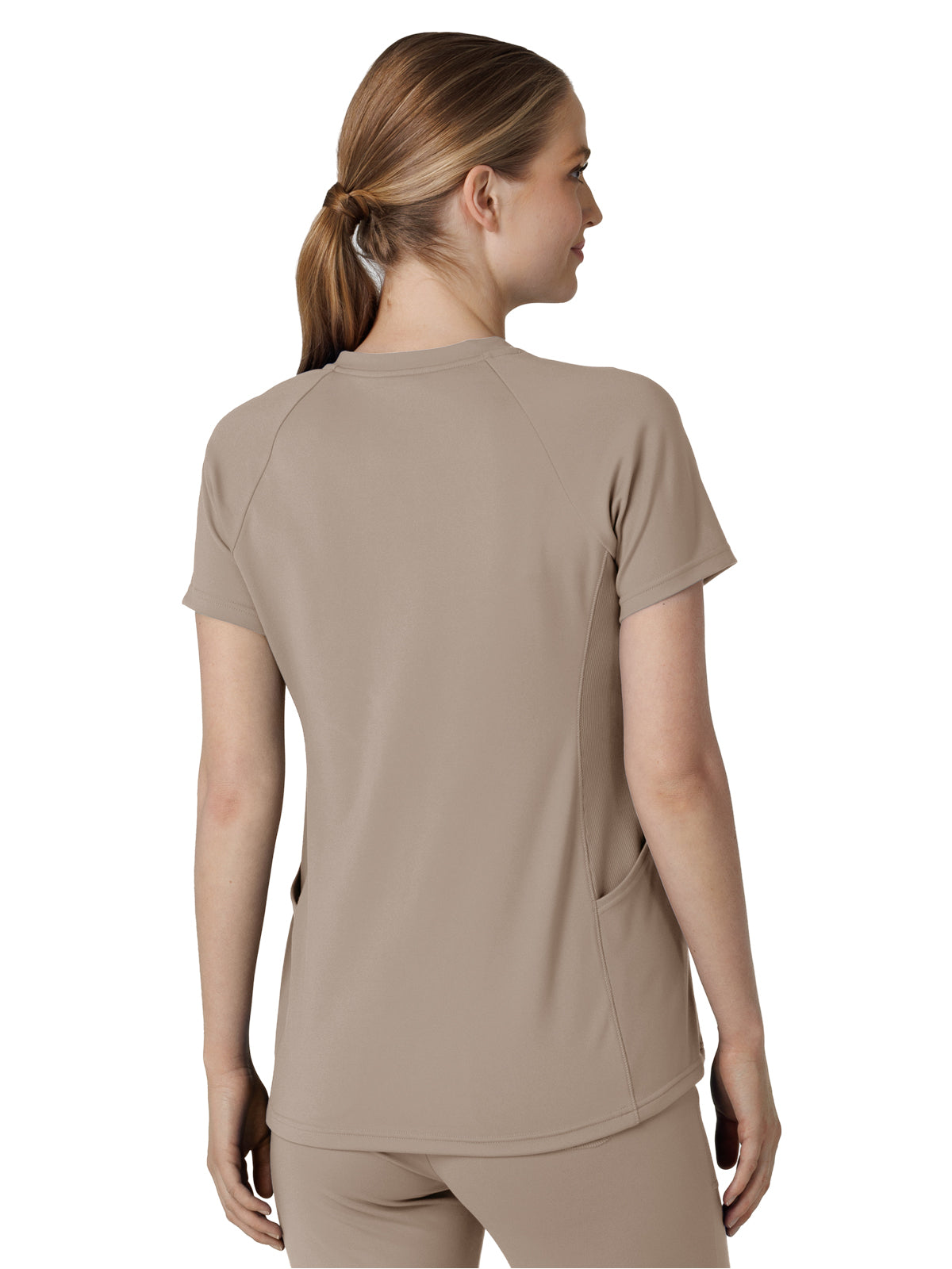 Women's Four-Pocket Flex-n-Reach V-Neck Raglan Top - 6259 - Haze