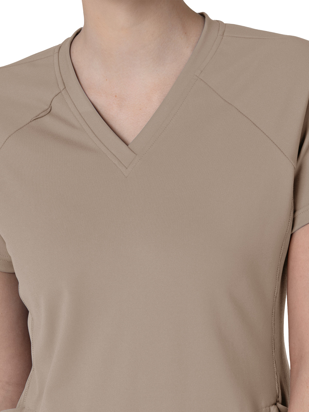 Women's Four-Pocket Flex-n-Reach V-Neck Raglan Top - 6259 - Haze
