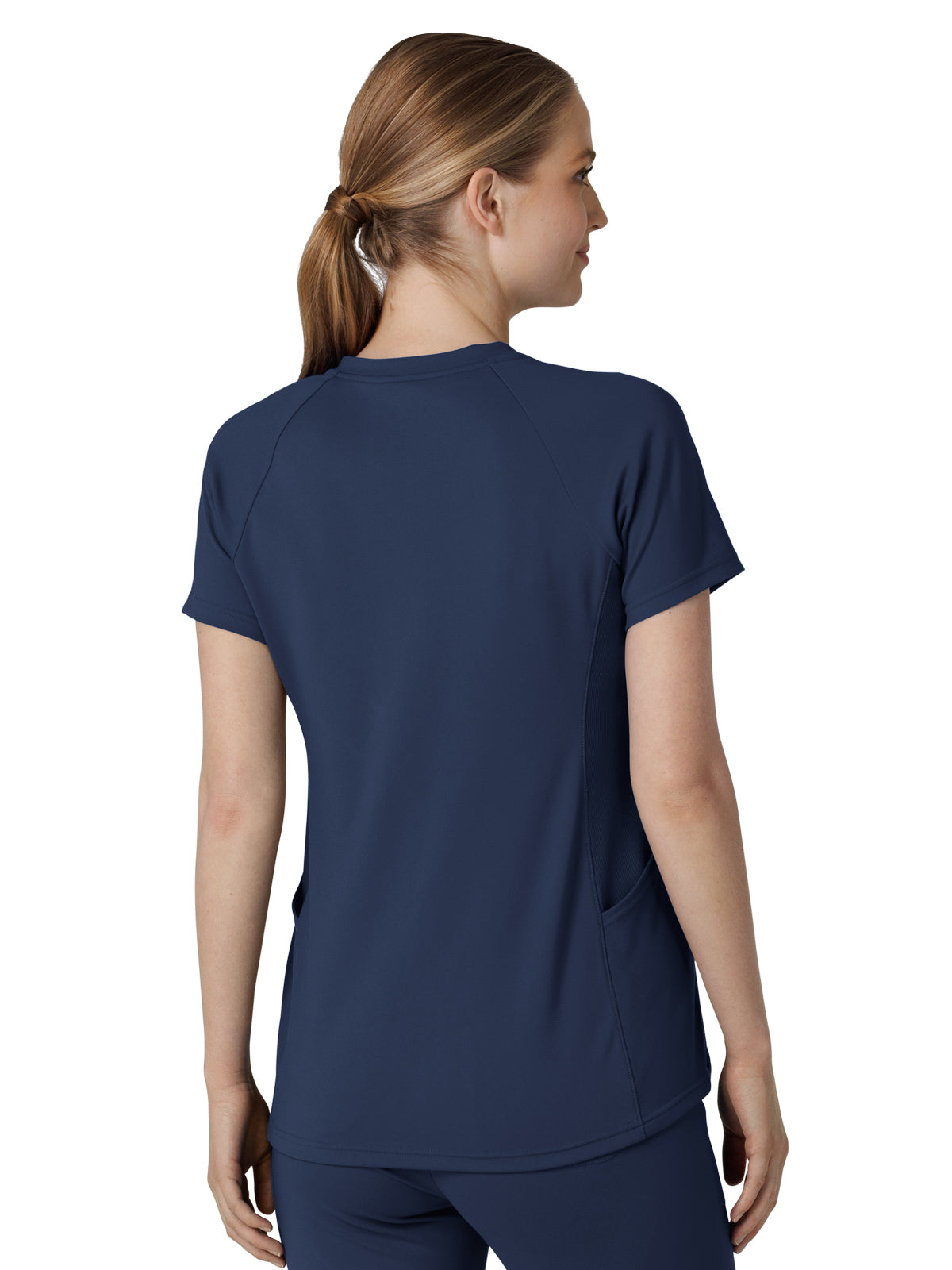 Women's Four-Pocket Flex-n-Reach V-Neck Raglan Top - 6259 - Navy