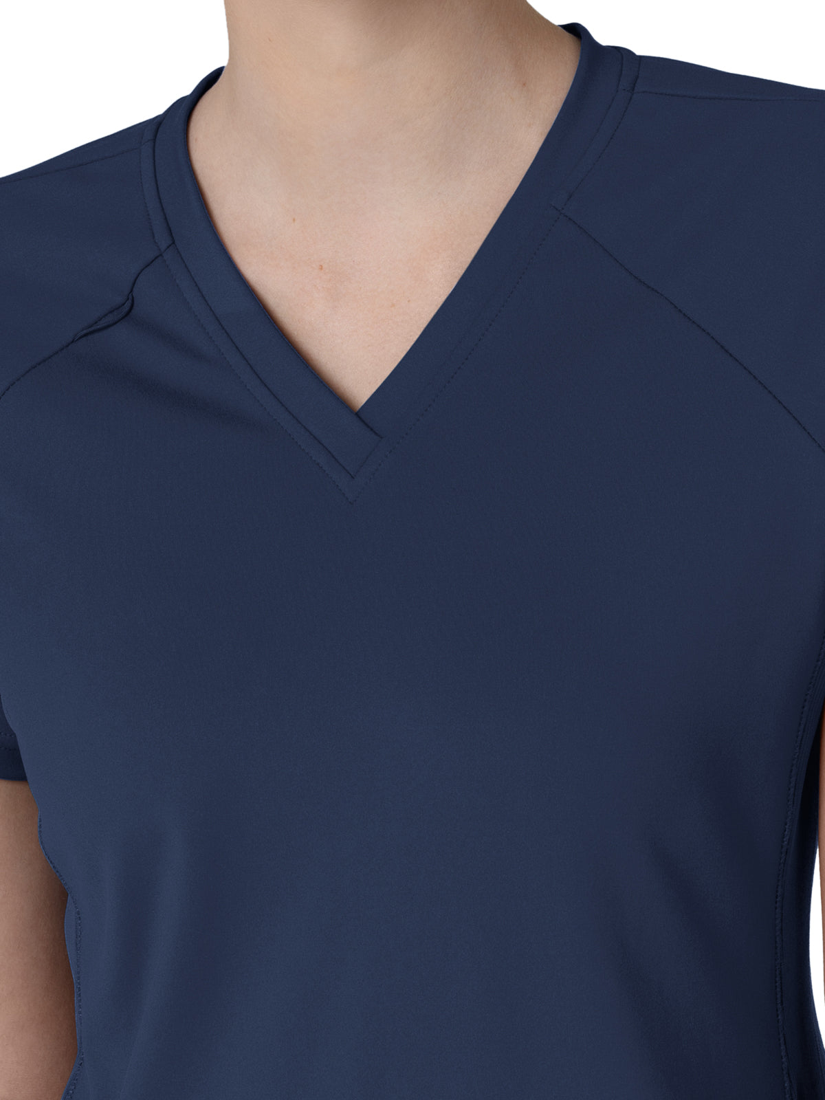 Women's Four-Pocket Flex-n-Reach V-Neck Raglan Top - 6259 - Navy