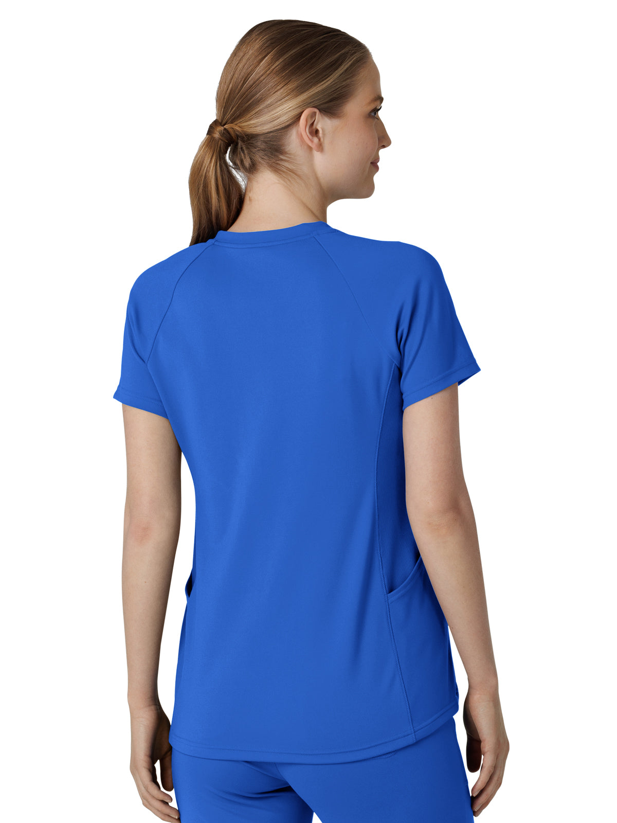 Women's Four-Pocket Flex-n-Reach V-Neck Raglan Top - 6259 - Royal