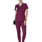 Women's Four-Pocket Flex-n-Reach V-Neck Raglan Top - 6259 - Wine