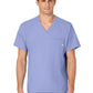 Men's Six-Pocket V-Neck Top - 6355 - Ceil Blue