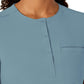 Women's One-Pocket Mandarin Collar Tuck-In Top - 6434 - Elemental Blue