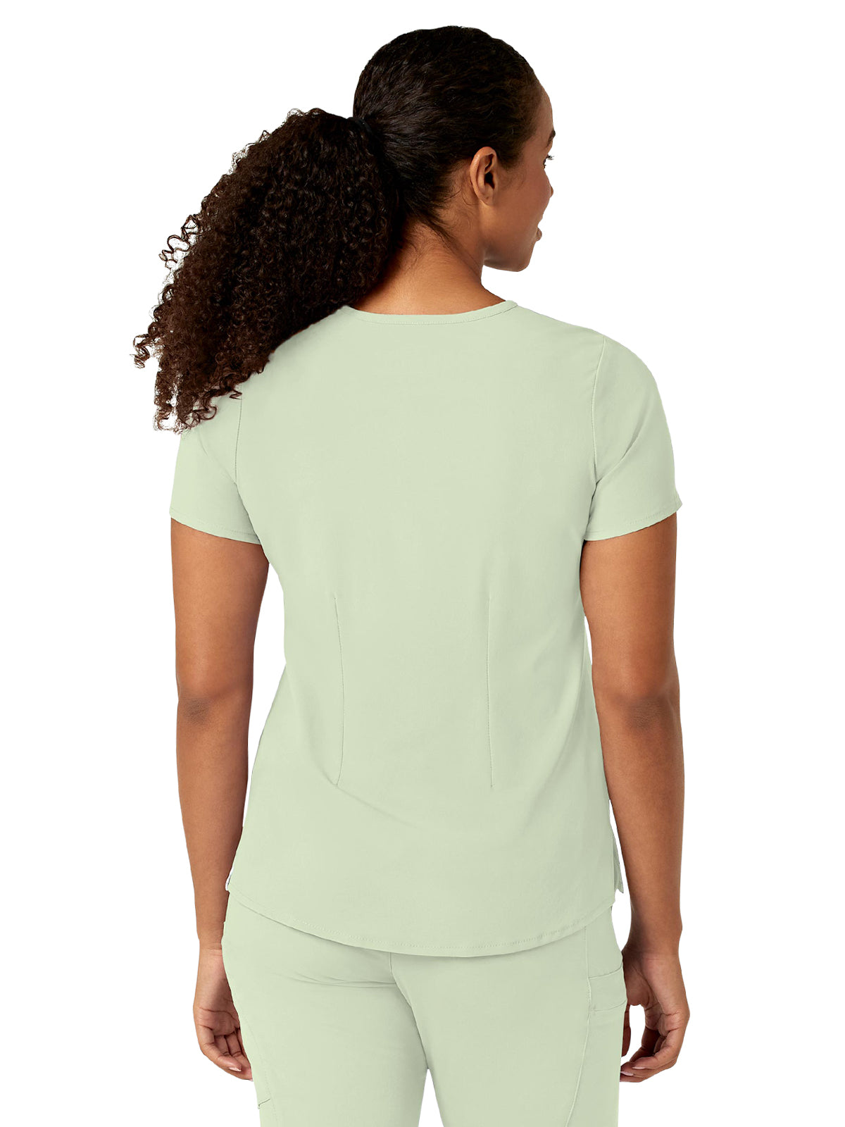 Women's One-Pocket Mandarin Collar Tuck-In Top - 6434 - Fresh Mint