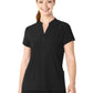 Women's Four-Pocket Mandarin Collar Top - 6734 - Black