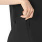 Women's Four-Pocket Mandarin Collar Top - 6734 - Black