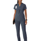 Women's Four-Pocket Mandarin Collar Top - 6734 - Navy Heather