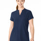 Women's Four-Pocket Mandarin Collar Top - 6734 - Navy