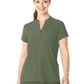 Women's Four-Pocket Mandarin Collar Top - 6734 - Olive