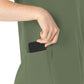 Women's Four-Pocket Mandarin Collar Top - 6734 - Olive
