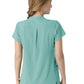Women's Four-Pocket Mandarin Collar Top - 6734 - Turquoise