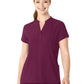 Women's Four-Pocket Mandarin Collar Top - 6734 - Wine