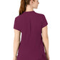 Women's Four-Pocket Mandarin Collar Top - 6734 - Wine