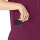 Women's Four-Pocket Mandarin Collar Top - 6734 - Wine