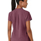 Women's Four-Pocket Mandarin Collar Top - 6734 - Wine Heather