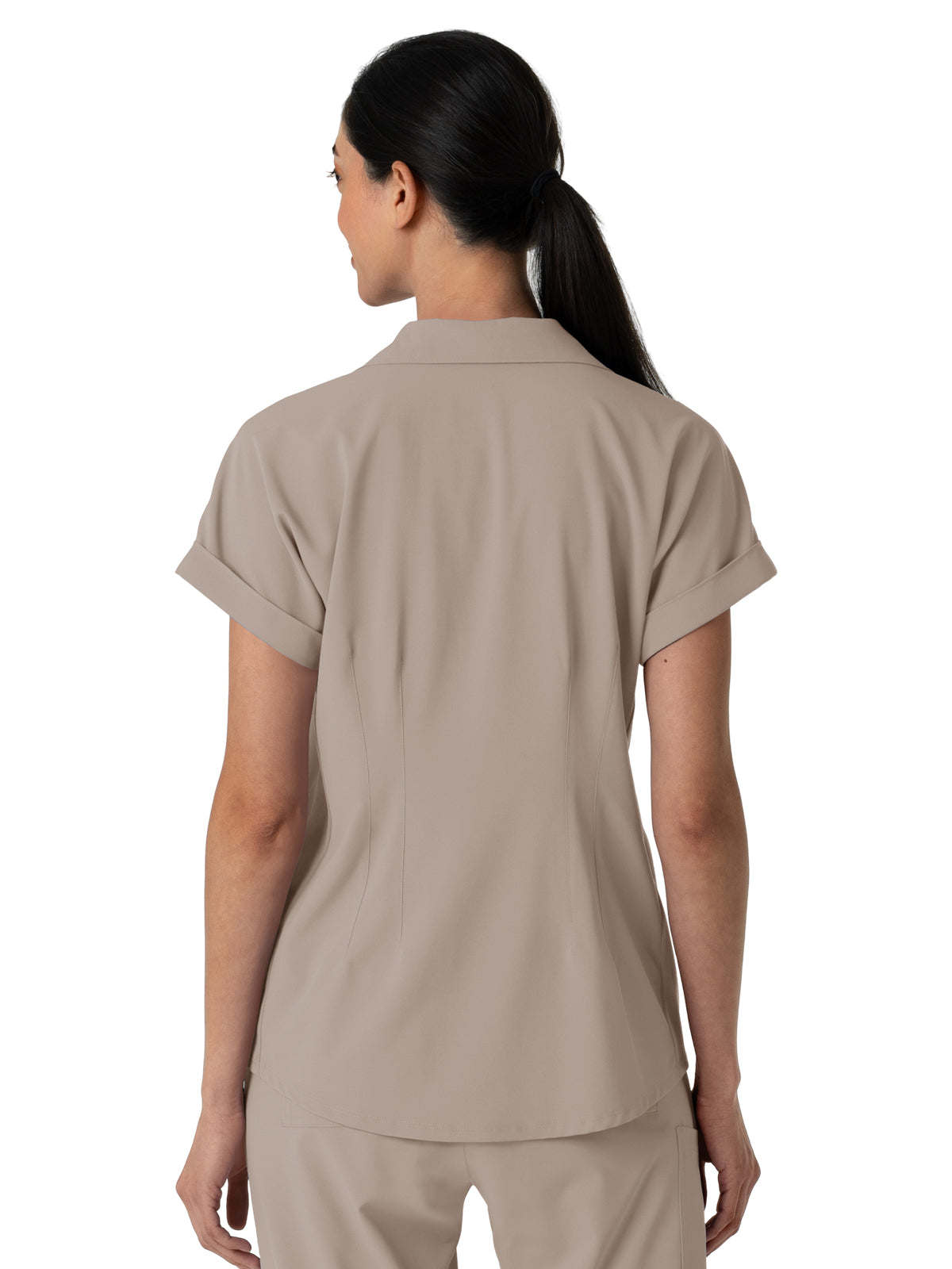 Women’s Two-Pocket Flex-n-Reach Collared Top - 6934 - Haze